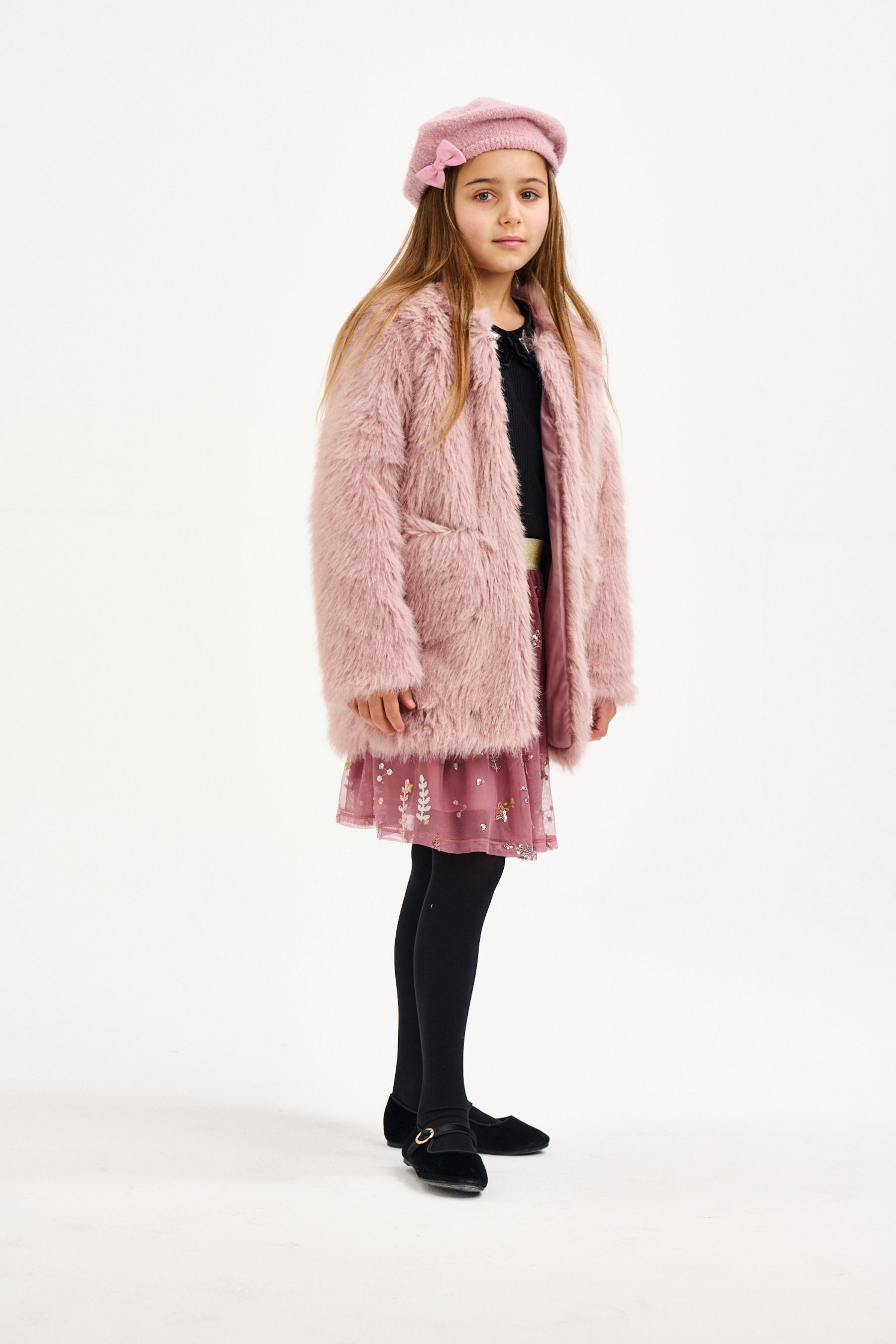 Buy Nicole Miller Pink Faux Fur Coat from Next Luxembourg