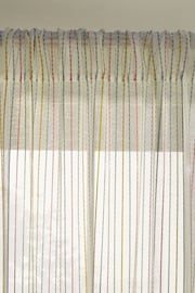 Multicolour Stitch Slot Top Unlined Sheer Panel Voile Curtain - Image 2 of 4