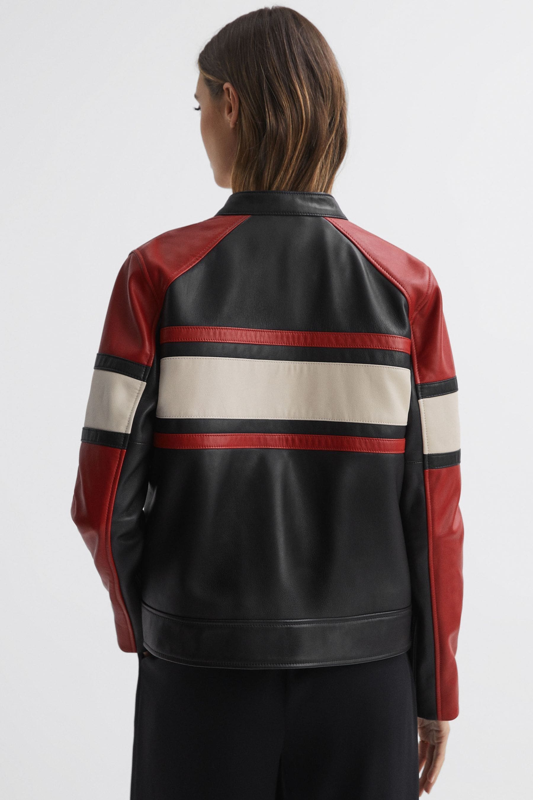 Reiss tay leather jacket on sale