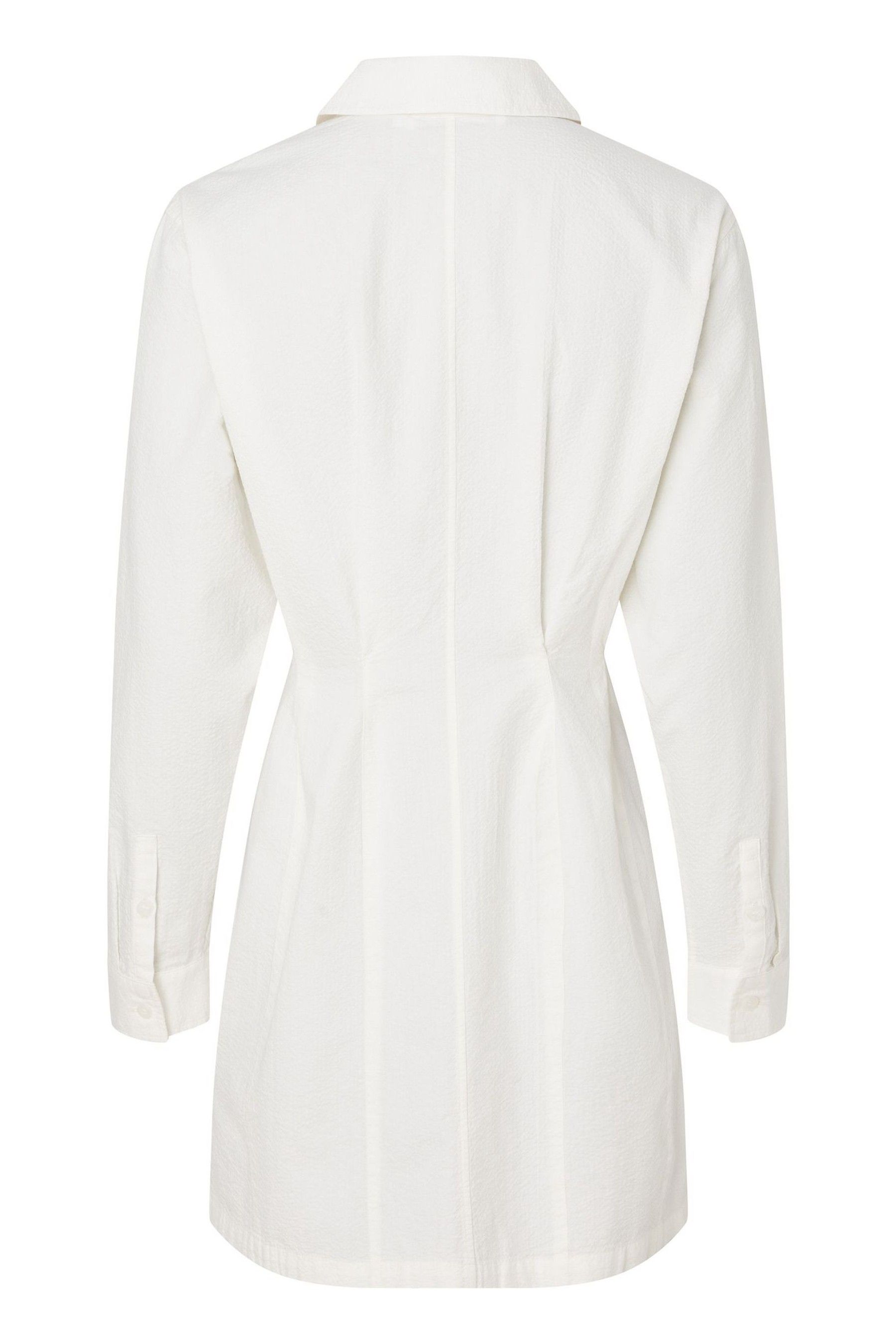 Calvin klein white long sleeve dress shop