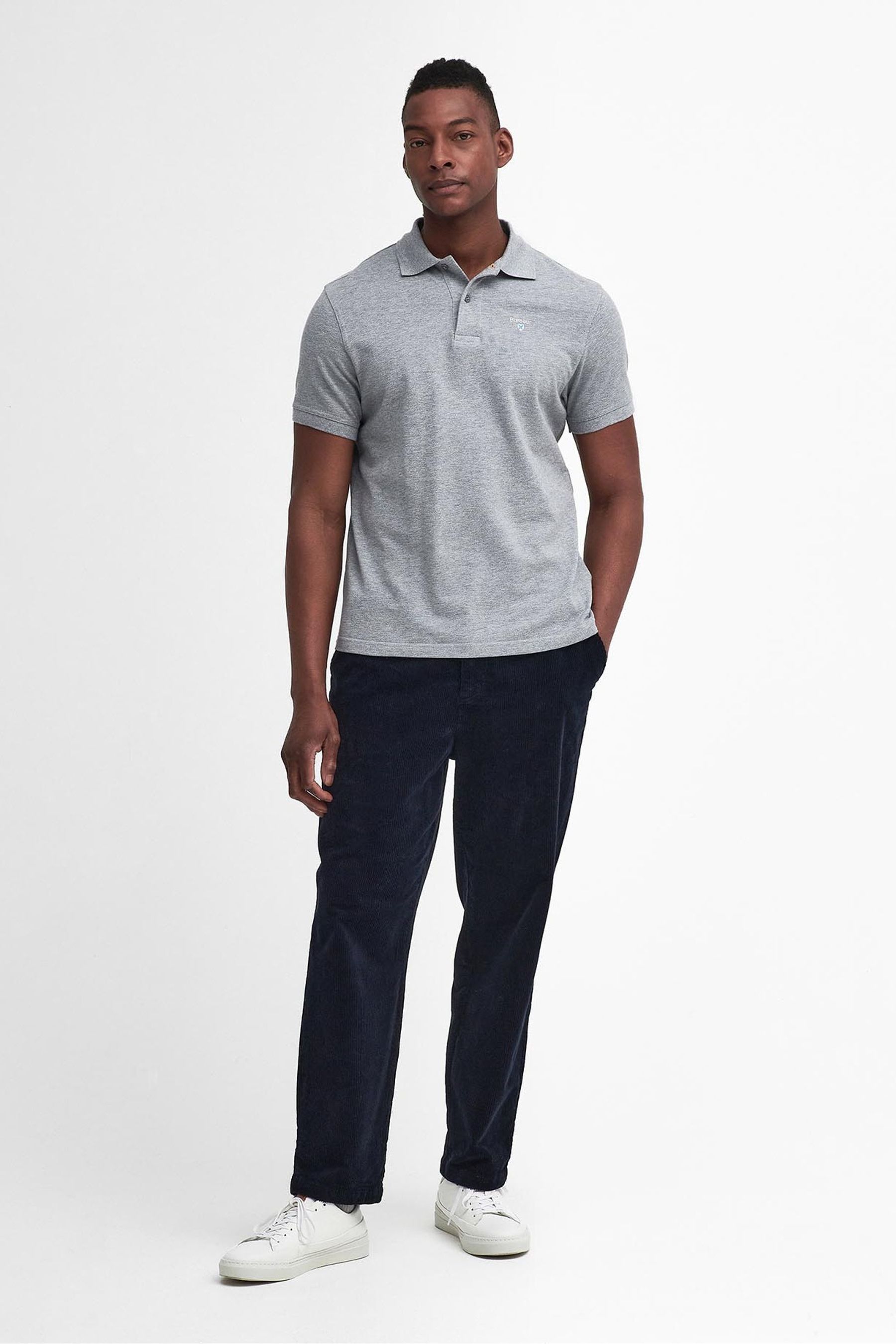 Buy Barbour Navy Relaxed Fit Stretch Cord Trousers from Next Saudi Arabia