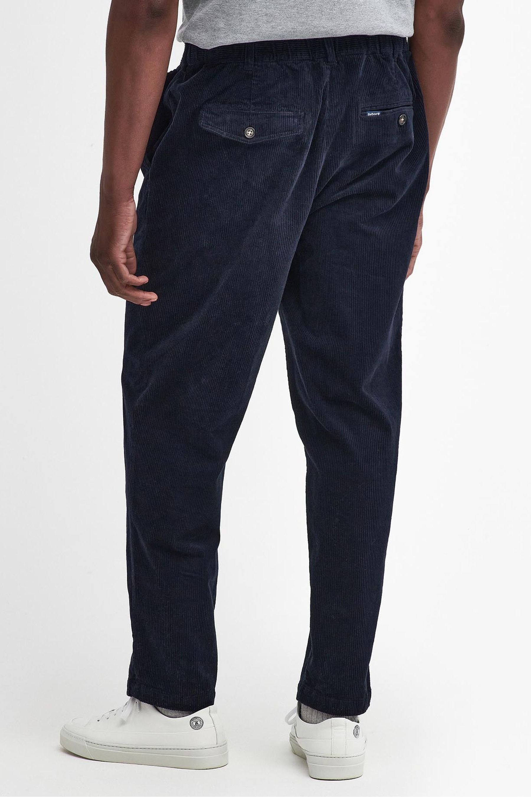Buy Barbour Navy Relaxed Fit Stretch Cord Trousers from Next Saudi Arabia