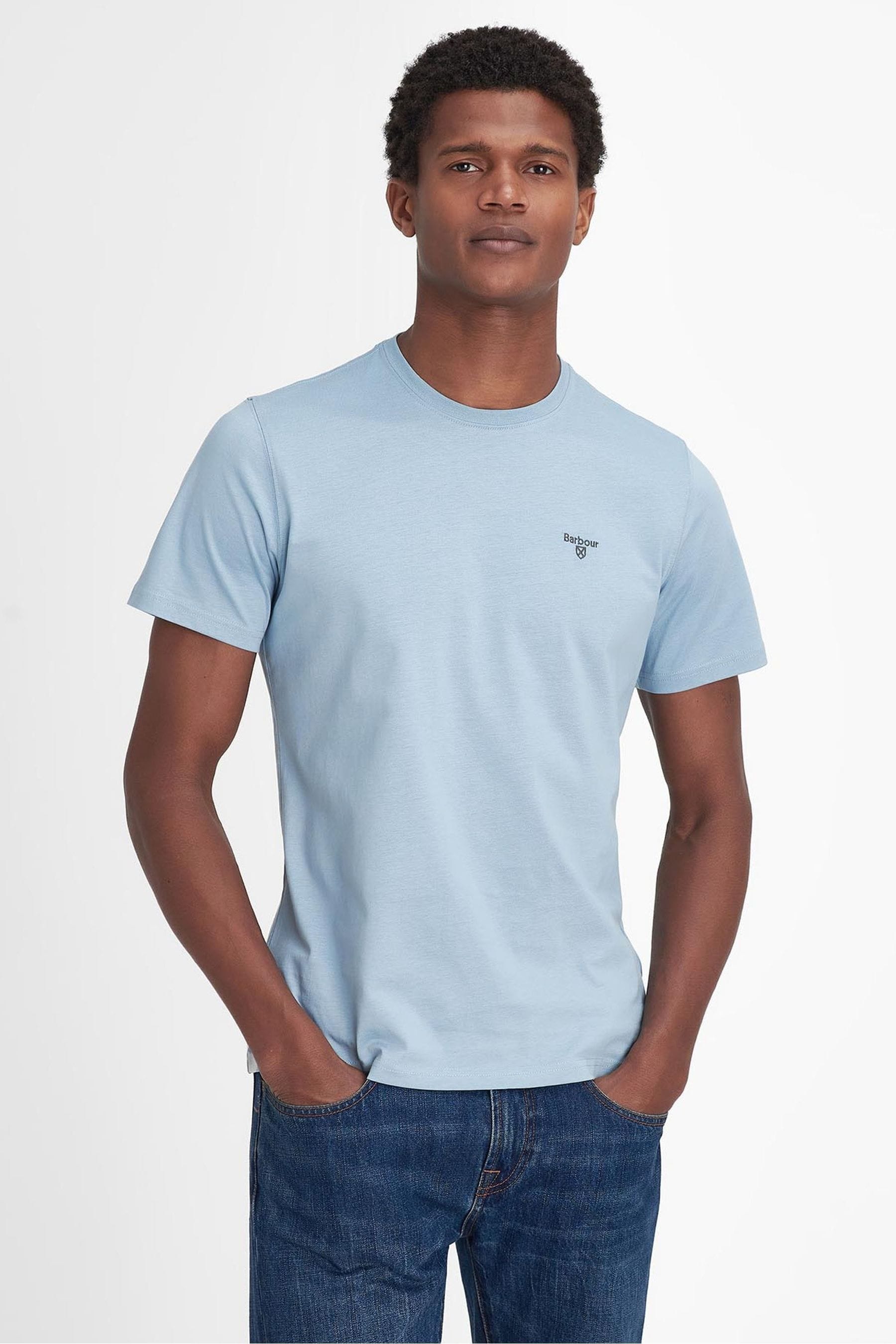Barbour t shirt mens Blue clearance