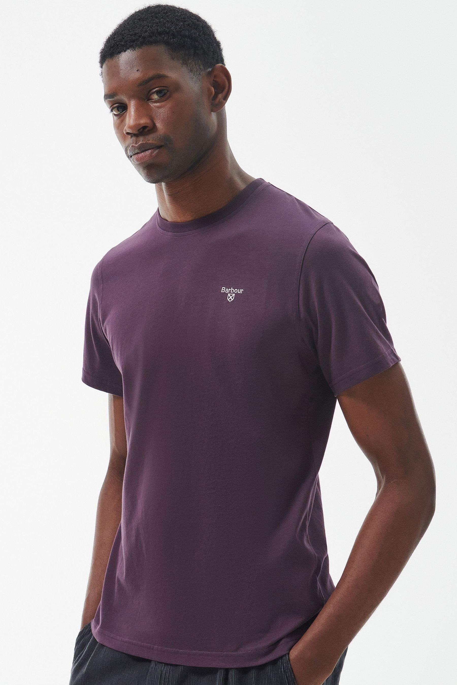 Barbour t shirt mens red discount