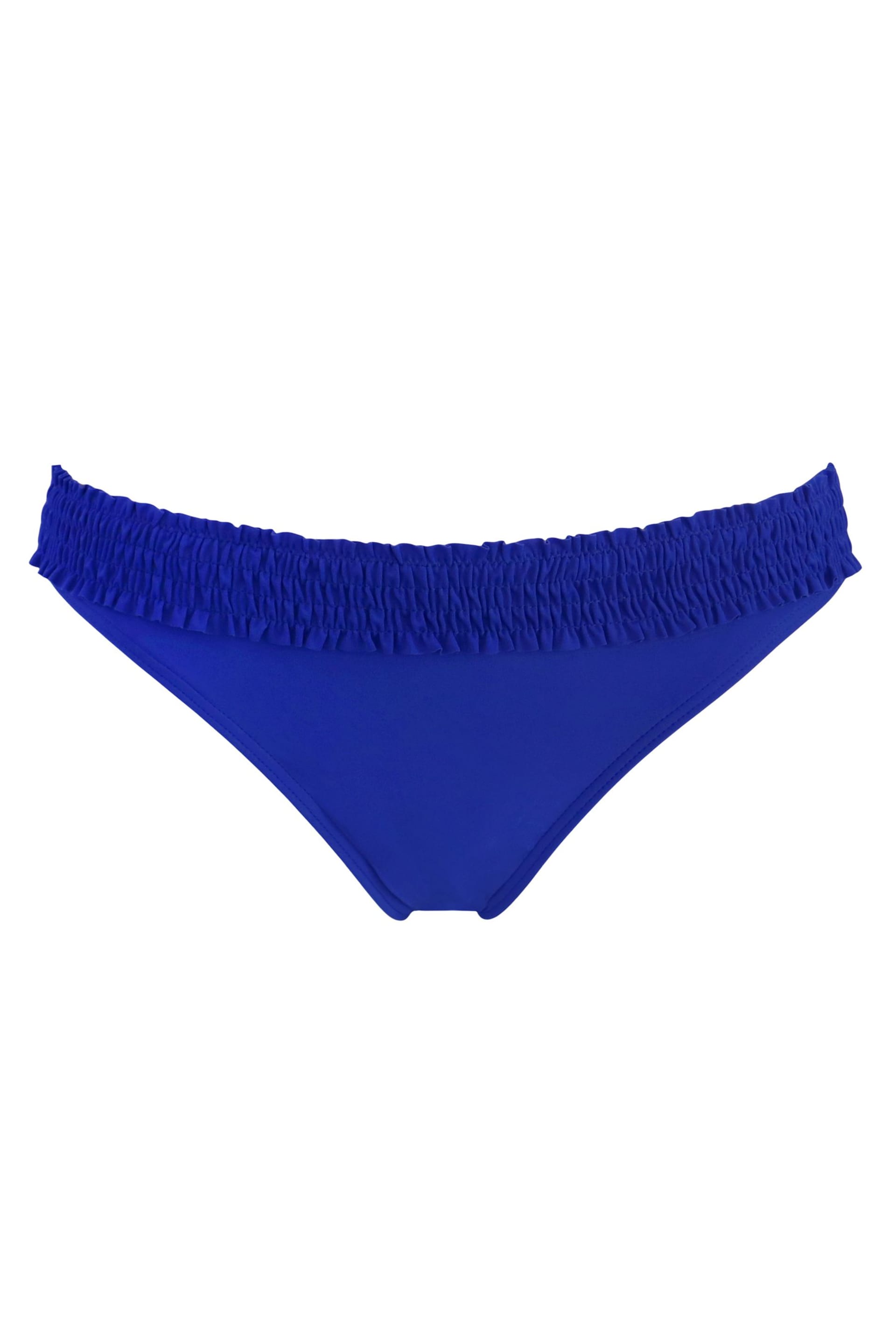 Pour Moi Blue Free Spirit Frill Waist Bikini Briefs - Image 4 of 5