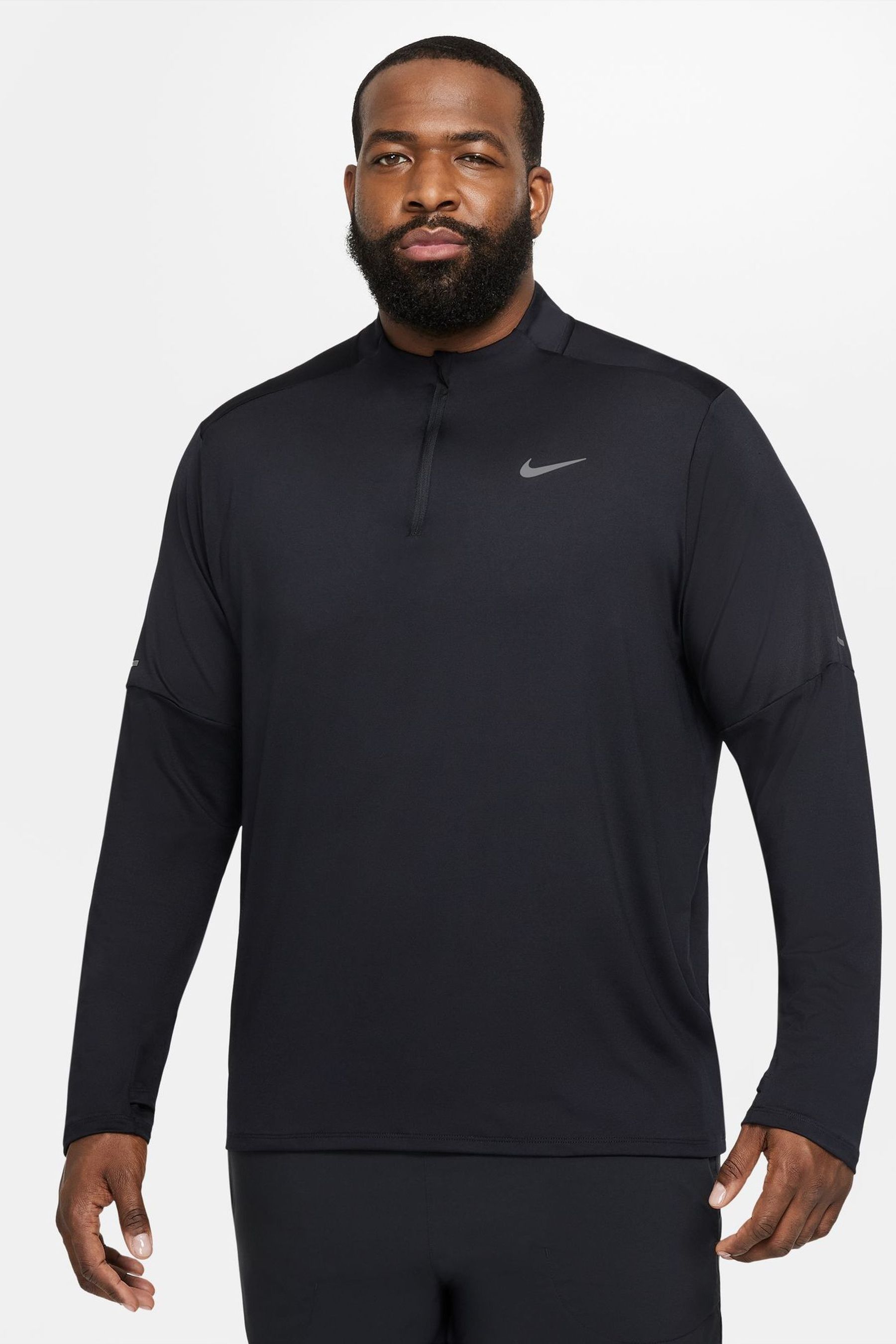 Buy Nike Black Element Half Zip Running Top from Next Luxembourg