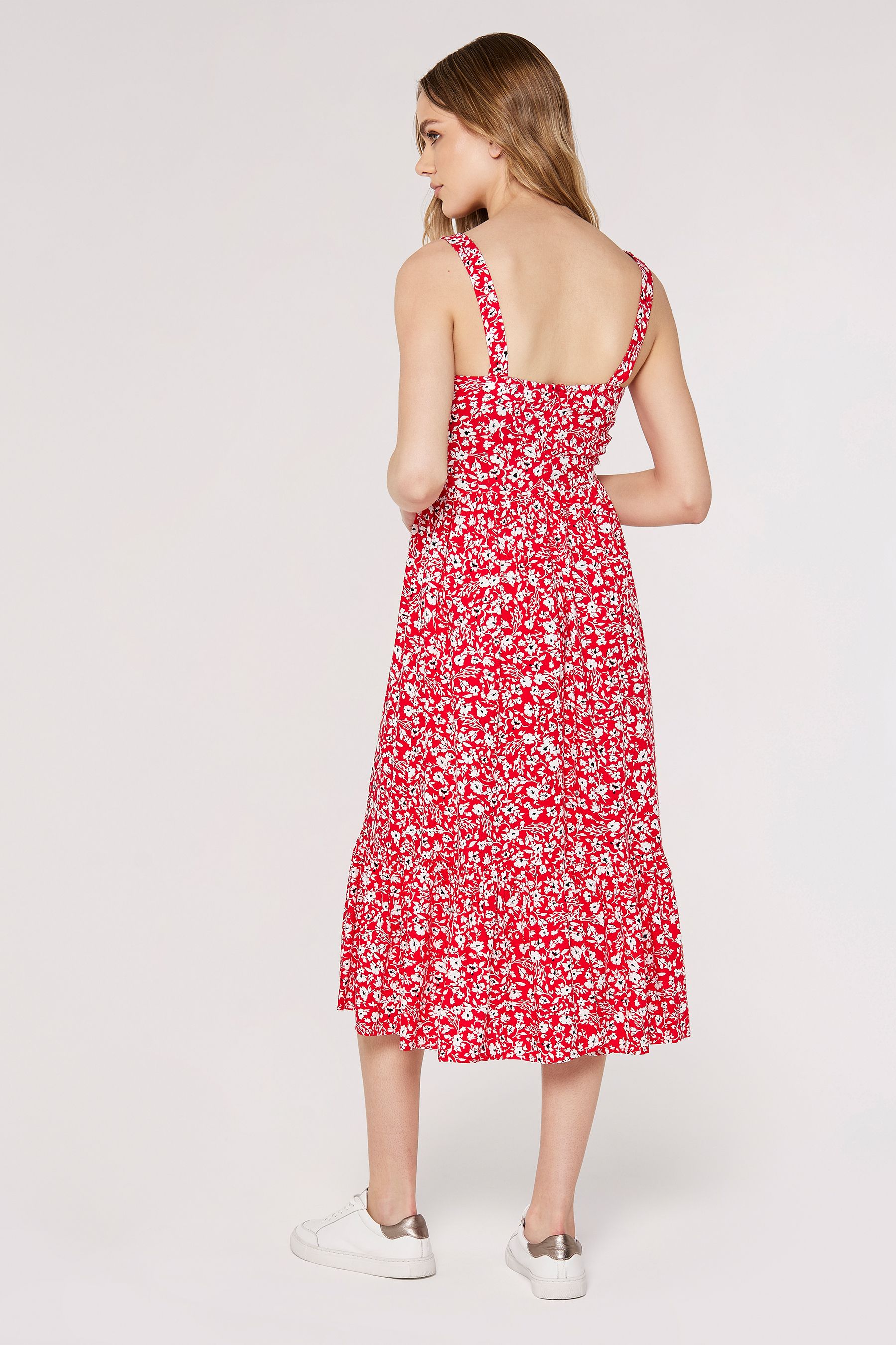 Apricot red top dress