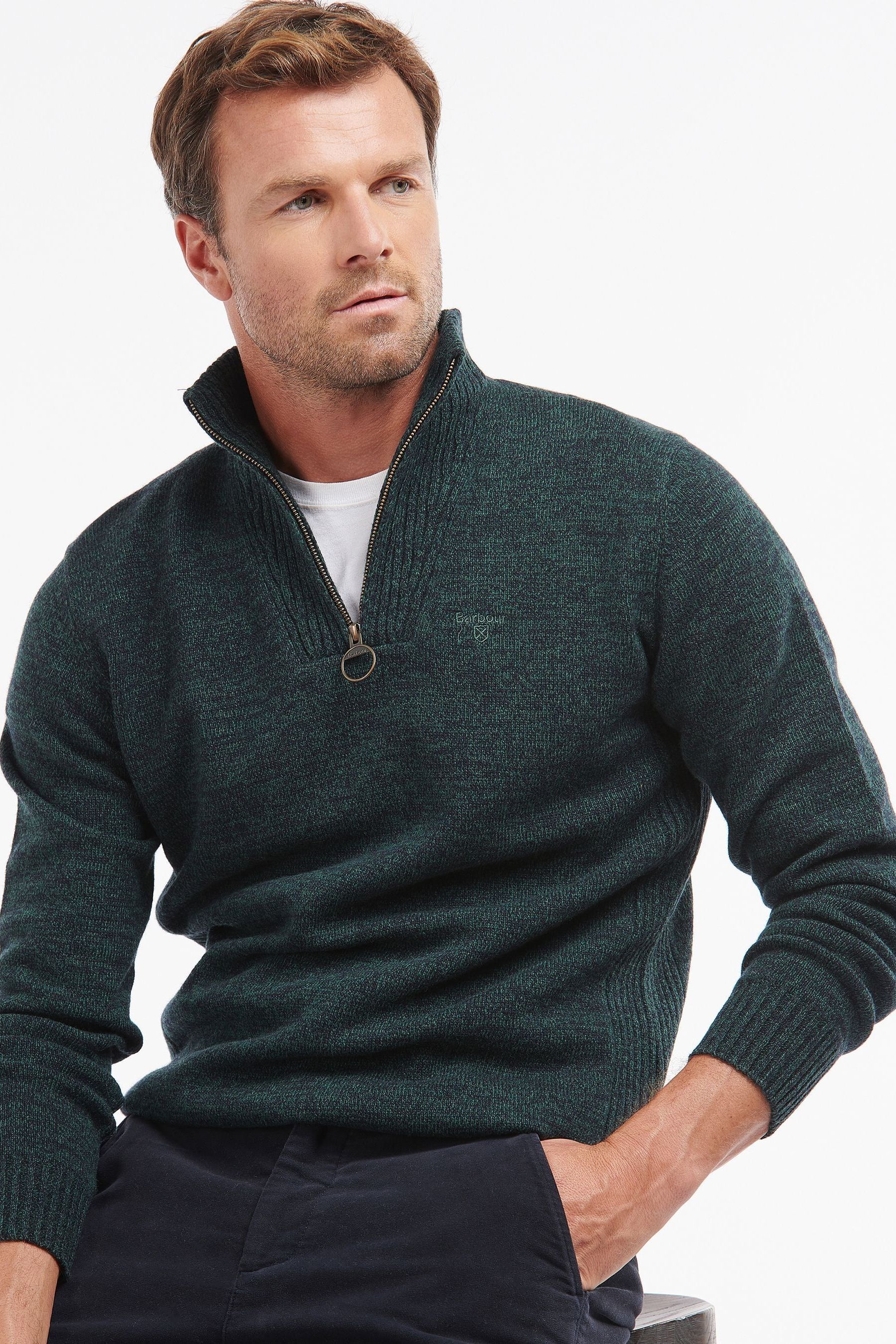 Barbour quarter zip jumper hotsell
