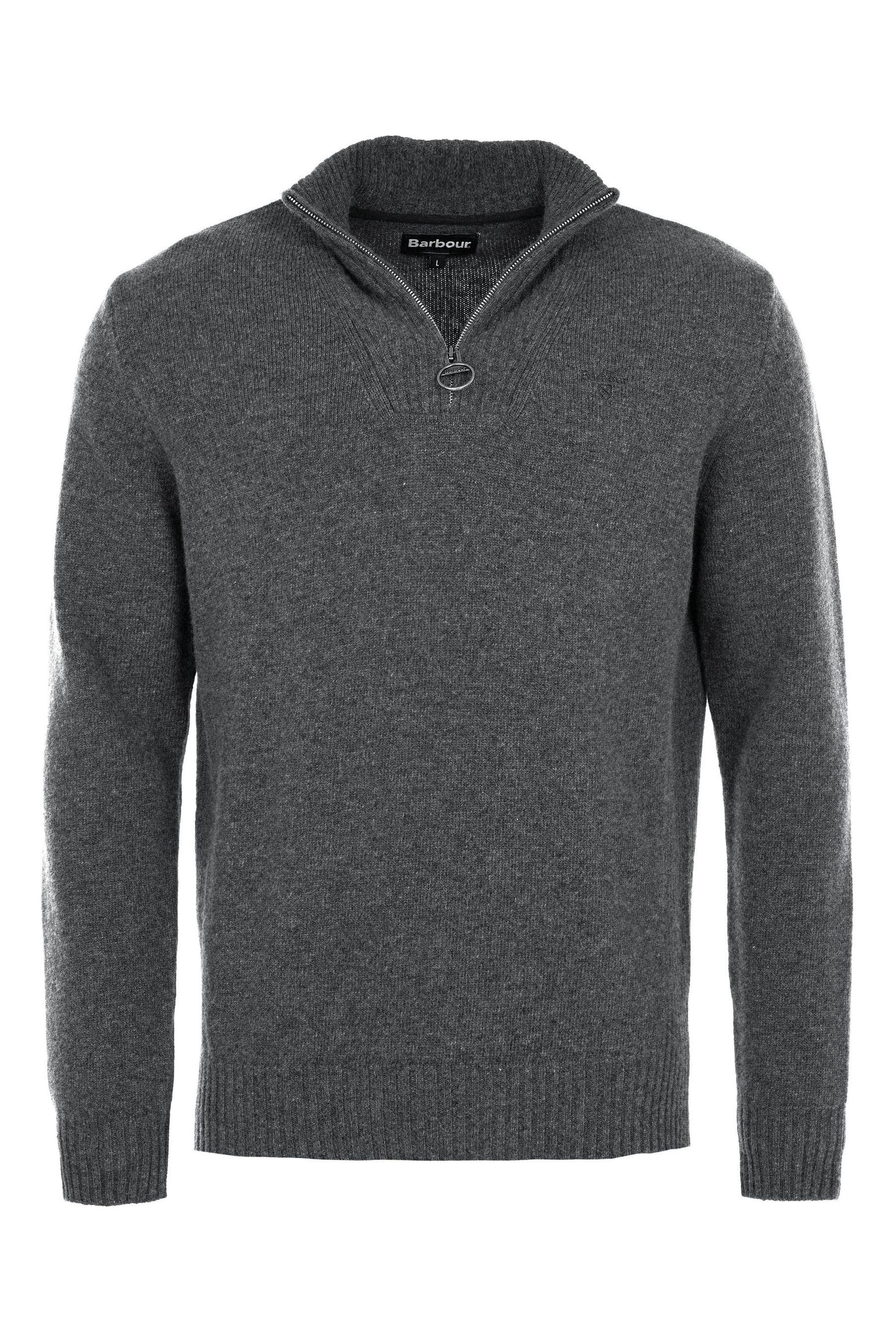 Buy Barbour Charcoal Grey Lambswool Half Zip Jumper from Next Ireland