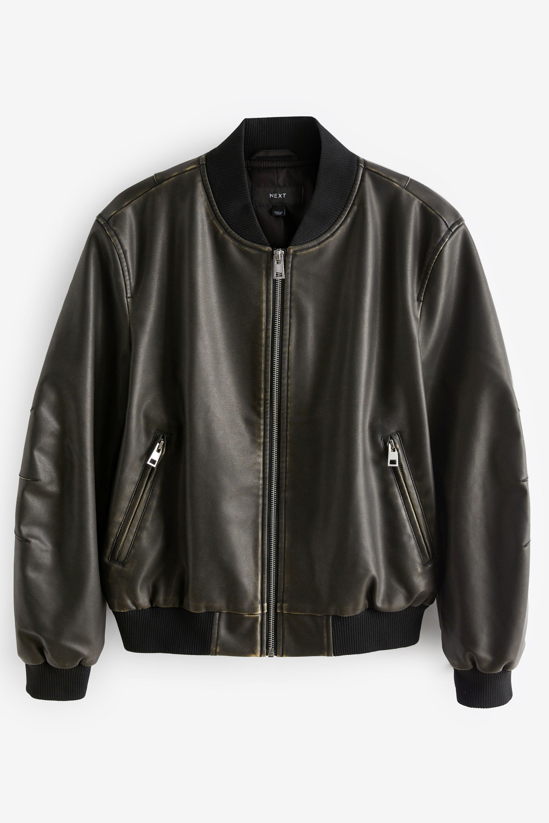 Next leather bomber jacket clearance