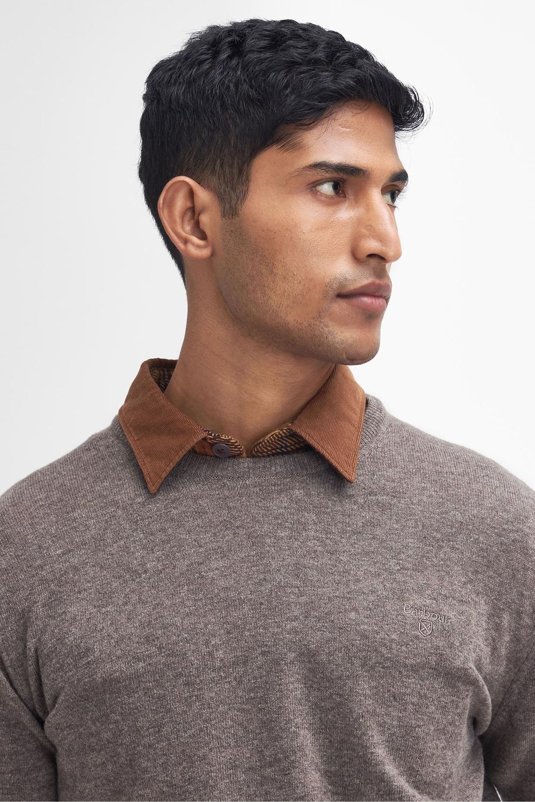 Buy Barbour Stone Lambswool Crew Neck Jumper from Next Ireland