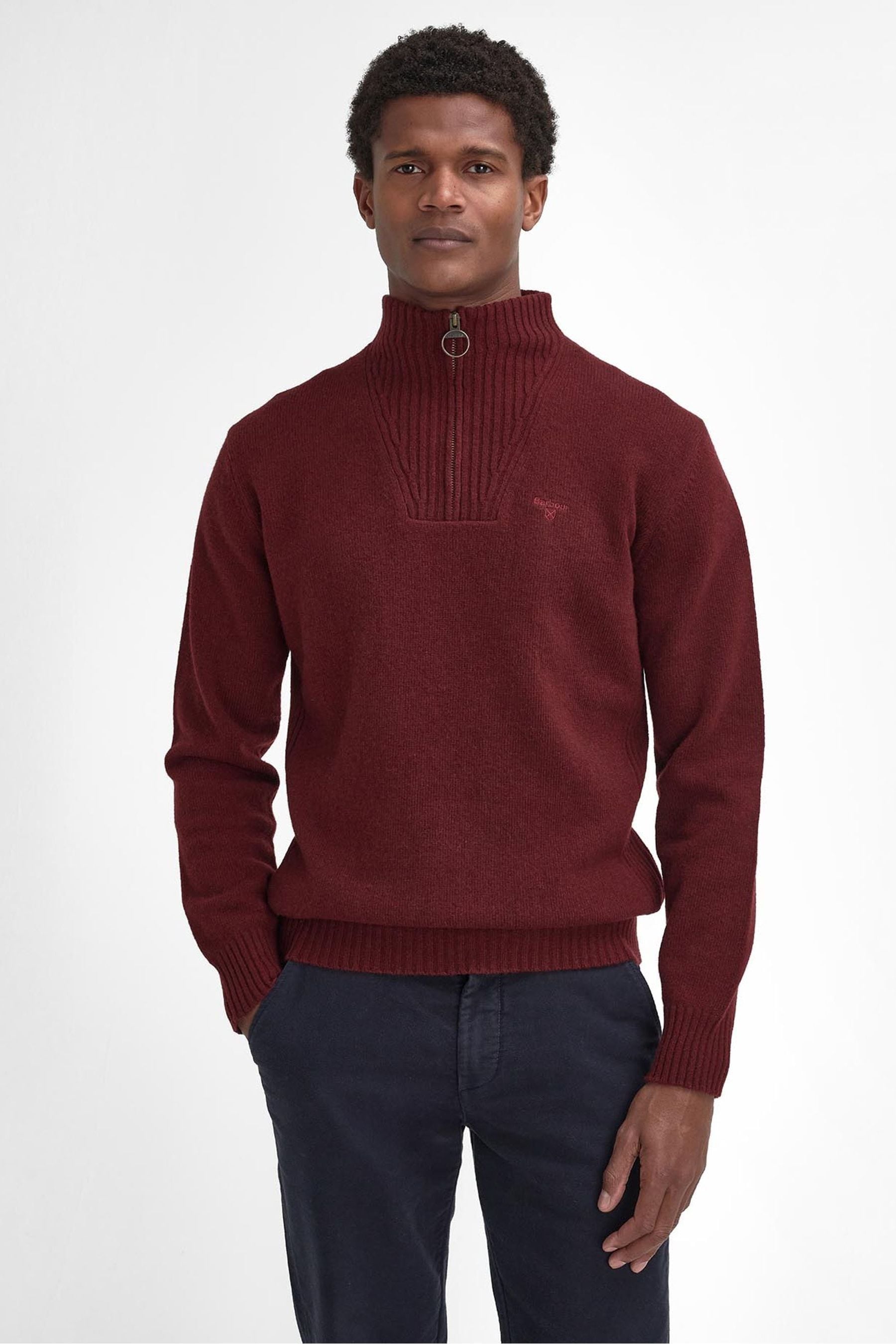 Red barbour jumper discount