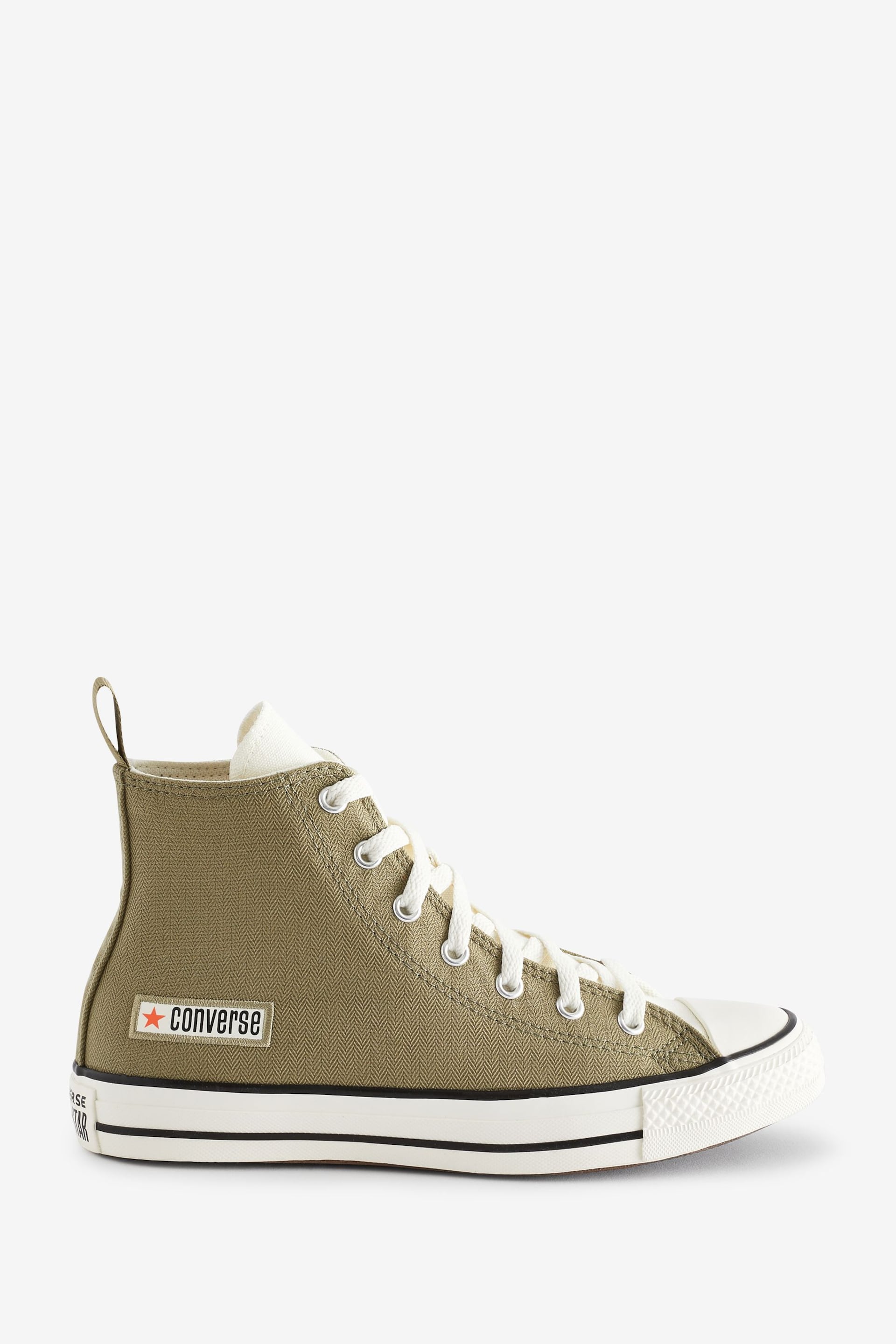 Converse Olive Green Chuck Taylor All Star High Top Youth Trainers - Image 1 of 9