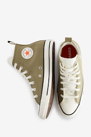 Converse Olive Green Chuck Taylor All Star High Top Youth Trainers - Image 5 of 9