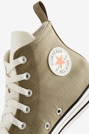 Converse Olive Green Chuck Taylor All Star High Top Youth Trainers - Image 8 of 9