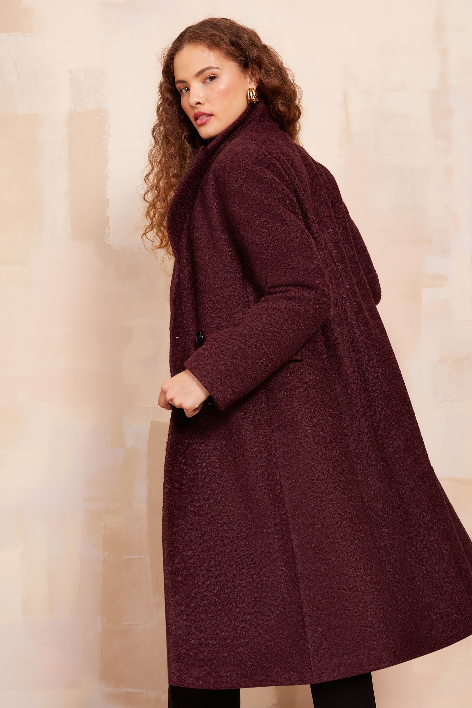 Next burgundy coat sales