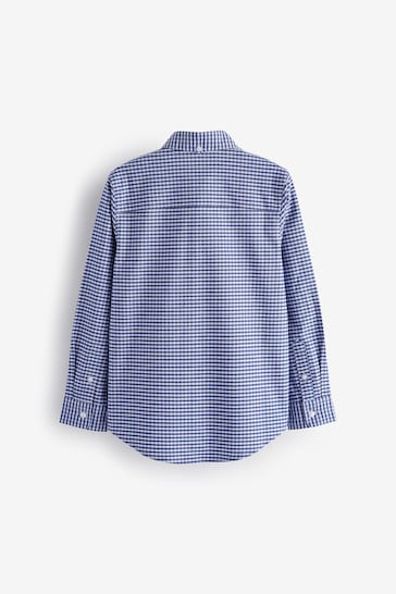Blue/Navy Long Sleeve Oxford Shirt (3-16yrs)
