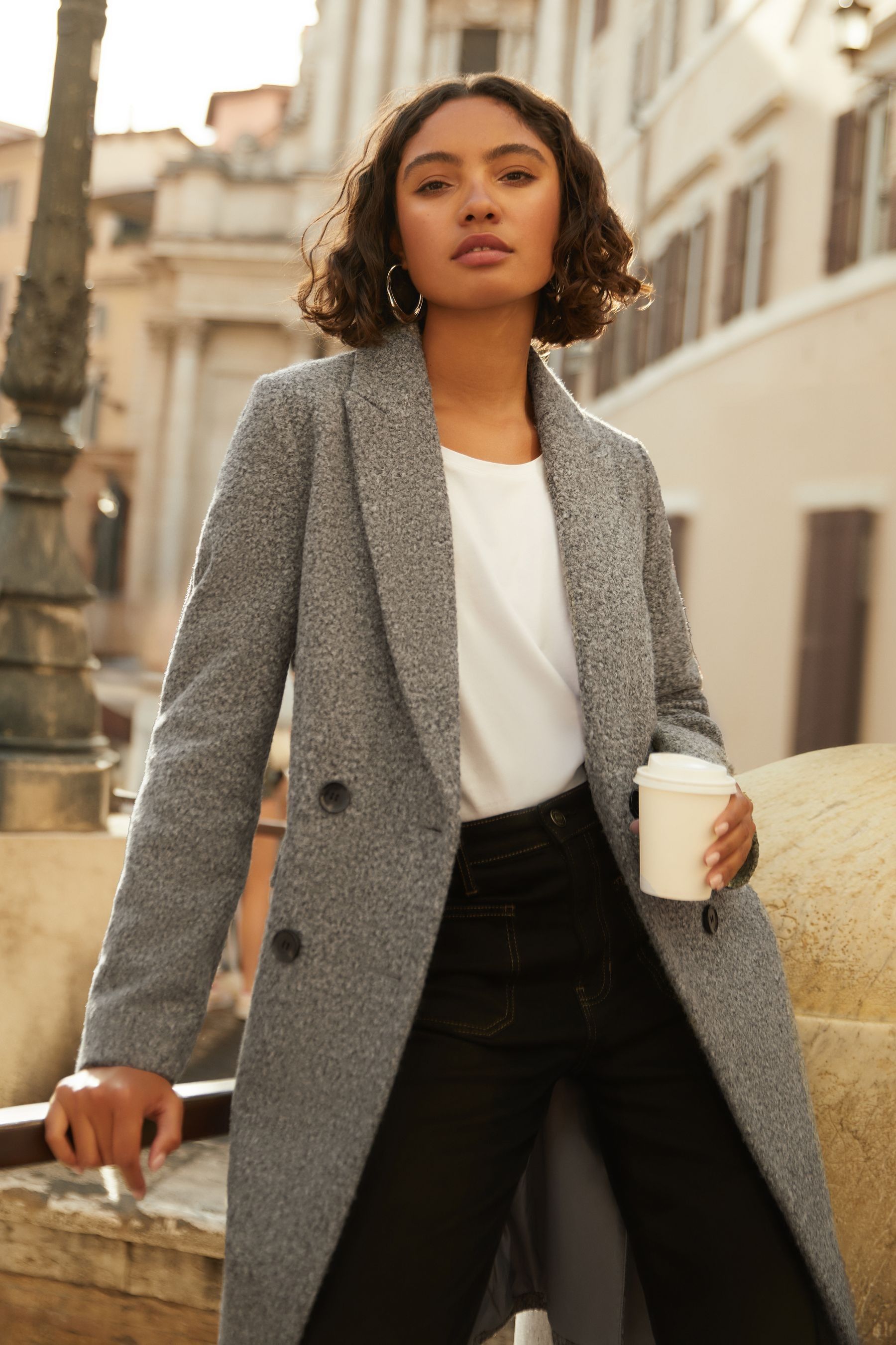 Boucle coat petite sale