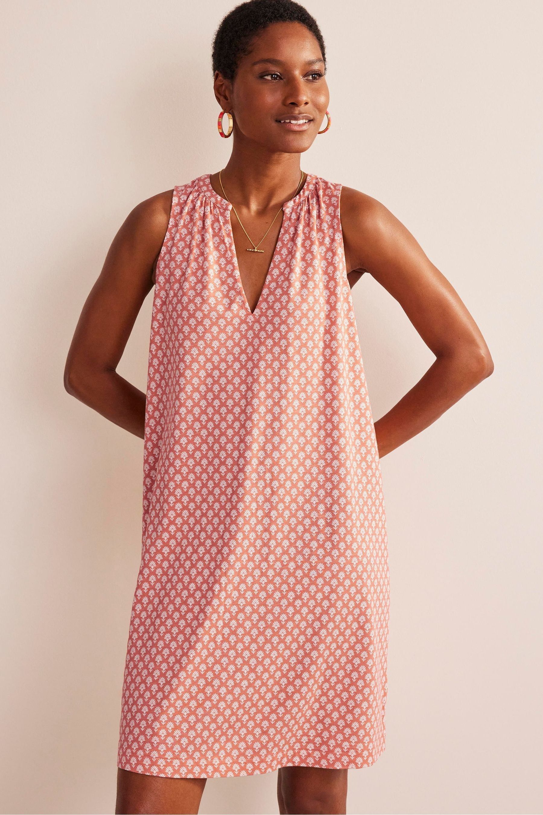 Buy Boden Red Notch Neck Sleeveless Dress from Next Luxembourg