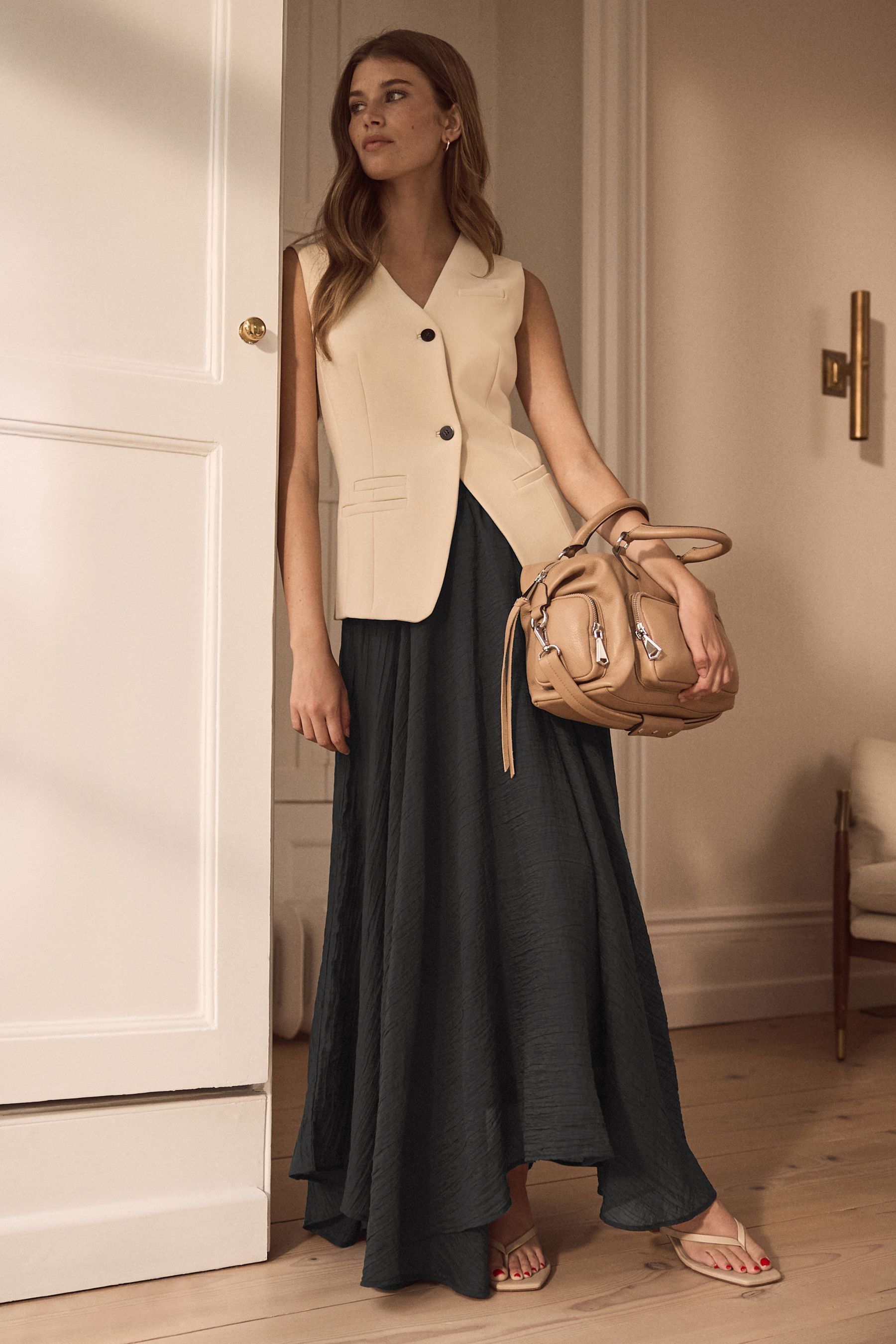 Buy Black Premium Asymmetric Textured Skirt from Next Malaysia
