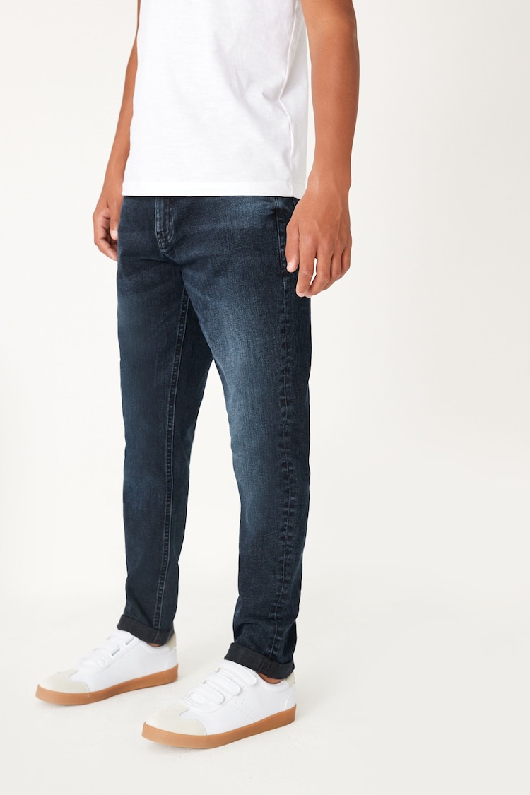 Blue ink Tapered Fit Rich Stretch Jeans (3-17yrs) - Image 1 of 6