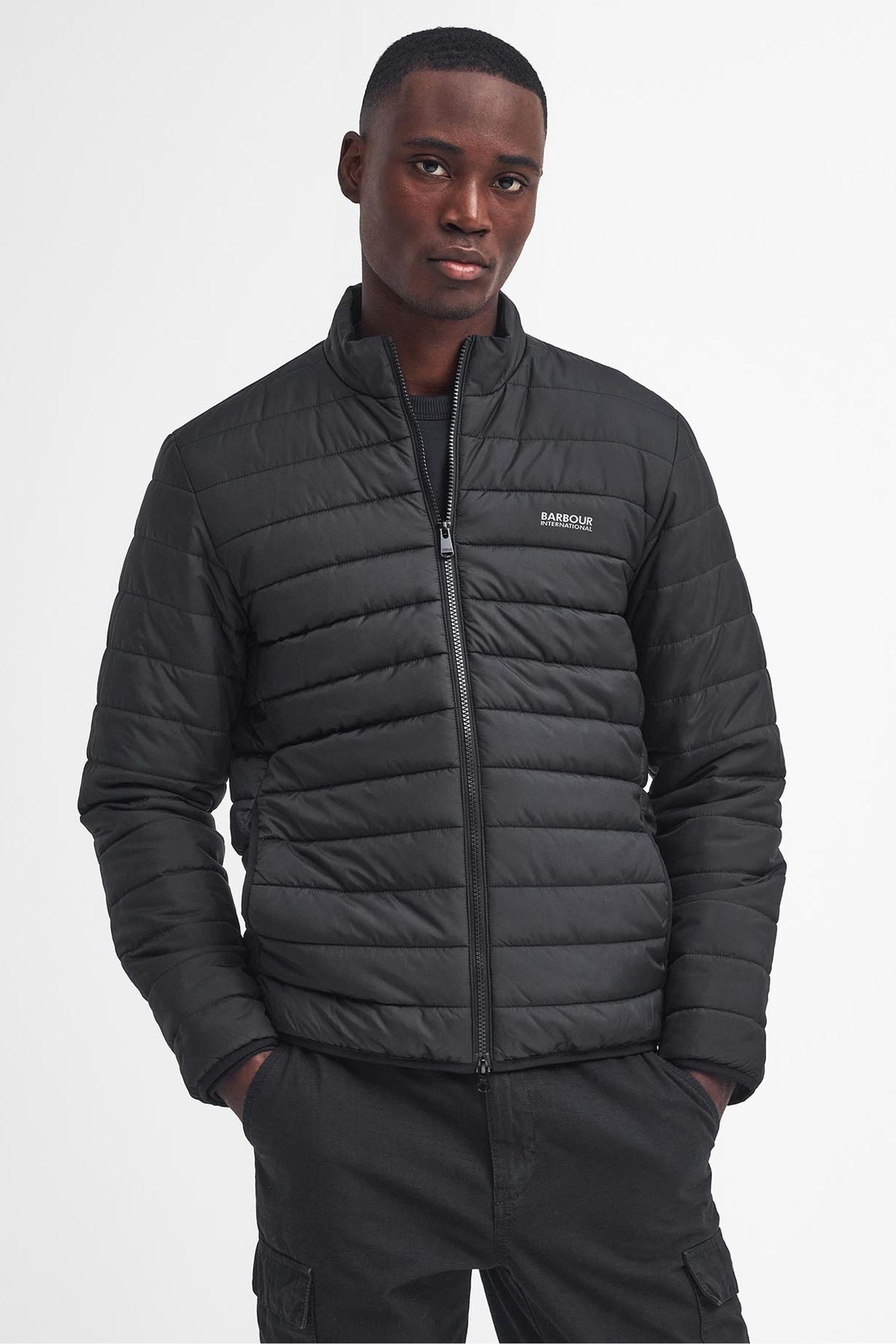 Buy Barbour International Ledley Quilted Puffer Black Jacket from the Next UK online shop