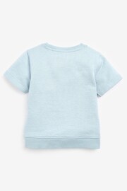 Light Blue Plain Sweat T-Shirt And Shorts Set (3mths-7yrs) - Image 5 of 8