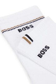 BOSS White Iconic Socks 2 Pack - Image 3 of 3