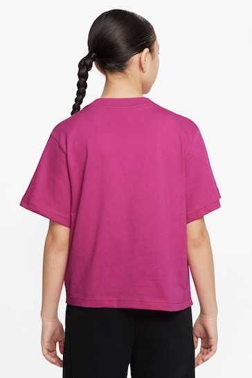 Nike Fushsia Pink Oversized Essentials Boxy T-Shirt