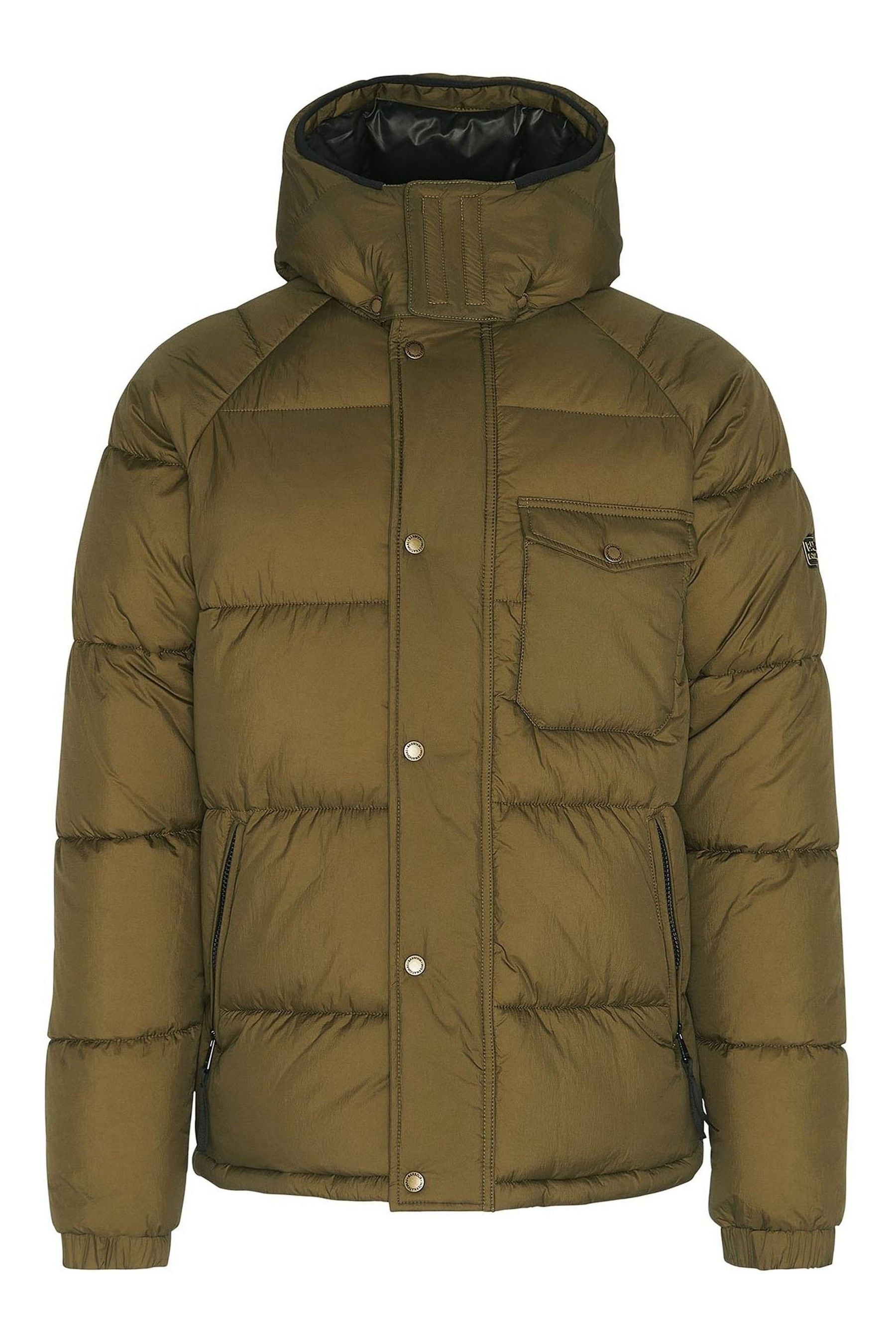 Barbour green puffer jacket top