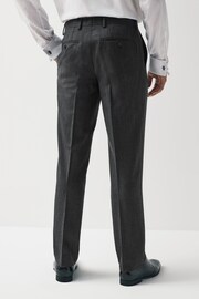 Grey Tailored Wool Blend Herringbone Suit Trousers - Image 2 of 8