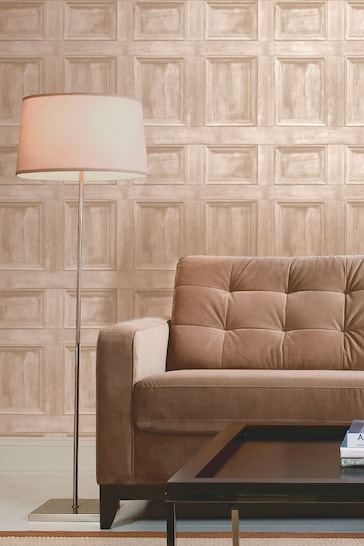 Fine Décor Cream Distinctive Wood Panel Sidewall Wallpaper