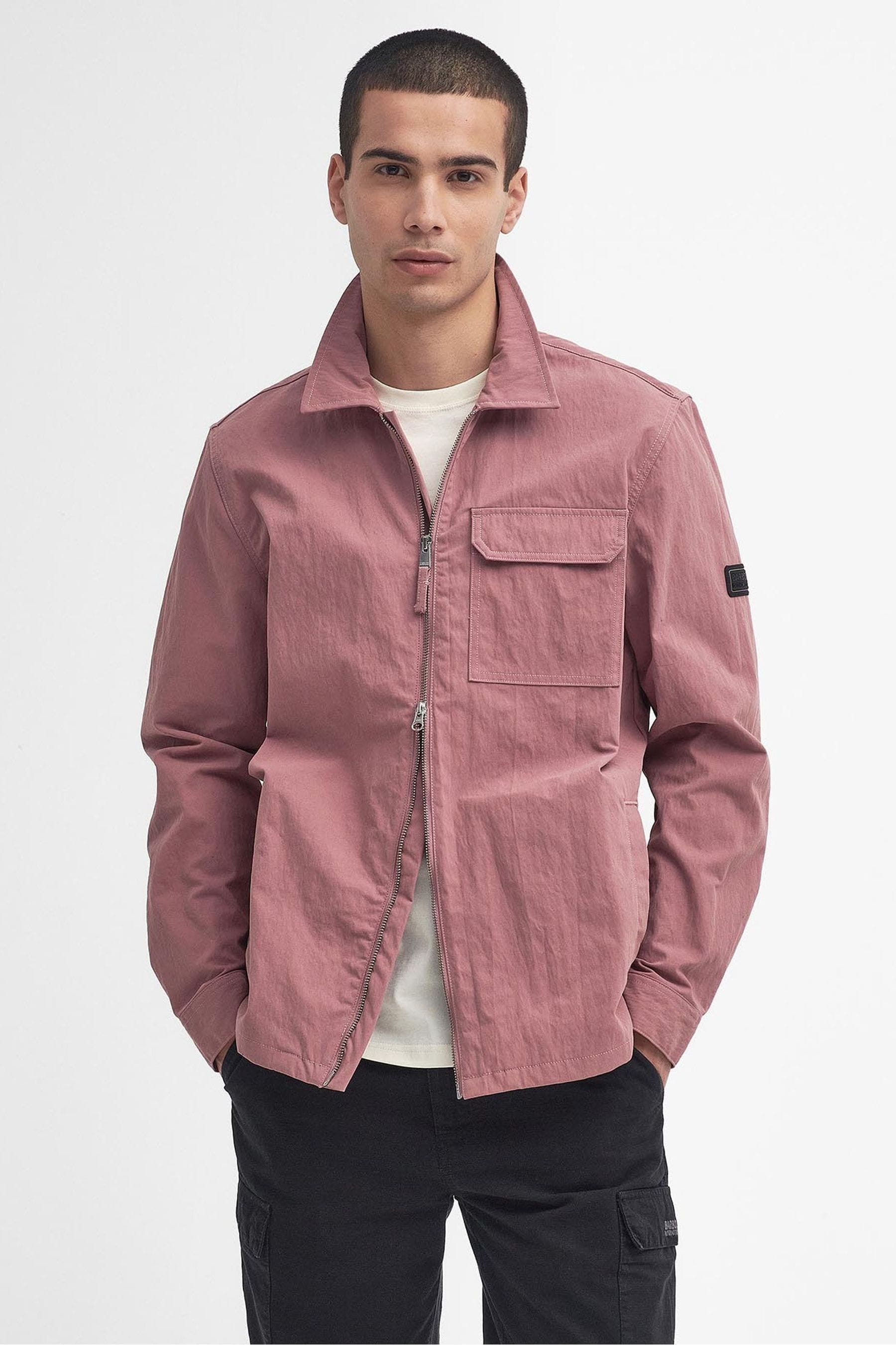 Buy Barbour International Pink Maze Peached Overshirt from Next Malta