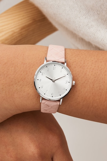 Light Pink Simple Strap Watch