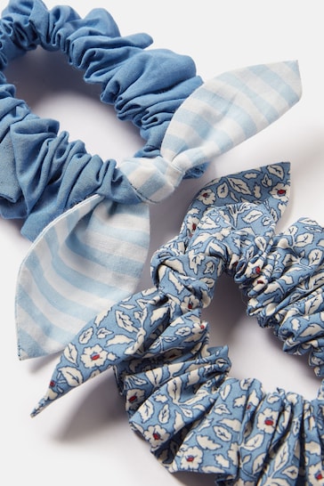 Joules Marina Blue Pack of Two Scrunchies