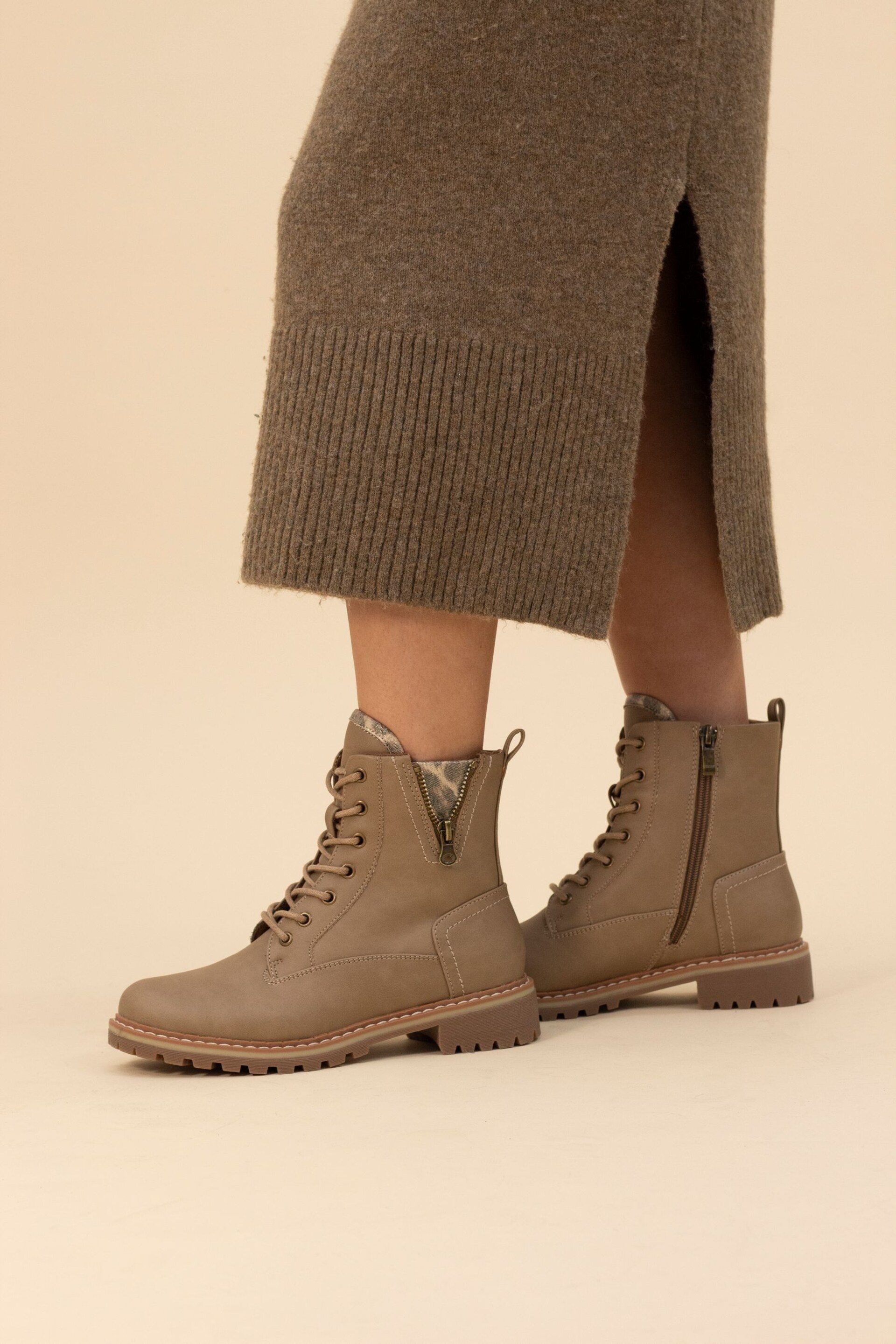 Lunar Natural Nevada Stone Laceup Ankle Boots - Image 9 of 9