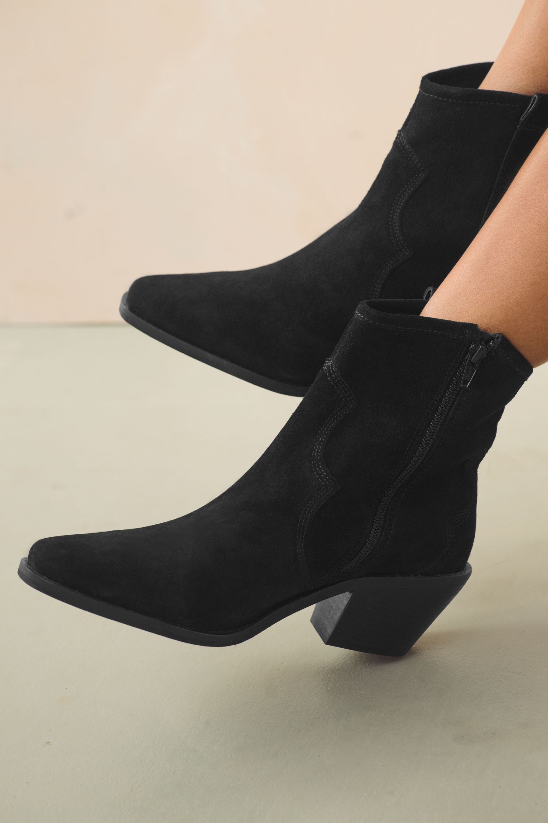 Acheter Noir Forever Comfort Cheville Western Cowboy Boots from Next Luxembourg
