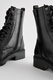 Black Regular/Wide Fit Forever Comfort® Leather Lace-Up Boots - Image 8 of 9