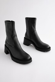 Black Regular/Wide Fit Forever Comfort® Chunky Sock Ankle Boots - Image 3 of 7