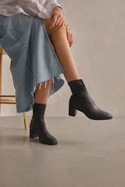 Black Standard/Wide Fit Forever Comfort® Ankle Sock Boots - Image 2 of 11