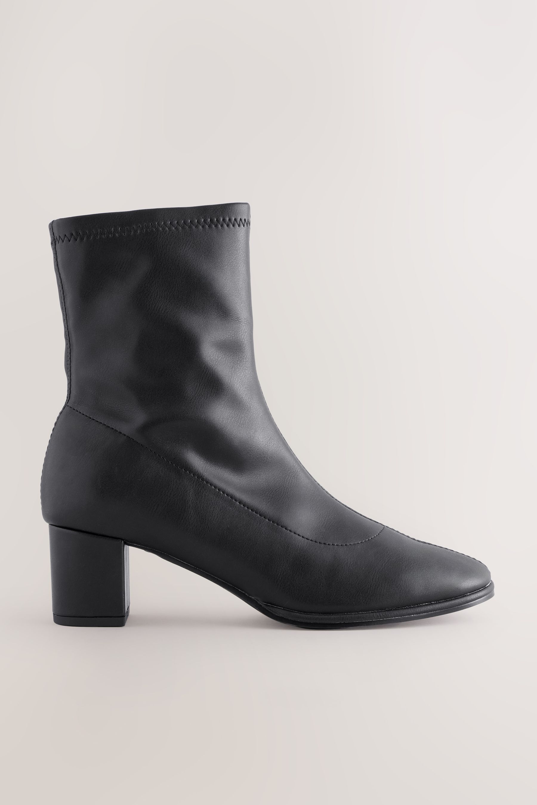 Buy Black Standard Wide Fit Forever Comfort Ankle Sock Boots from Next Luxembourg