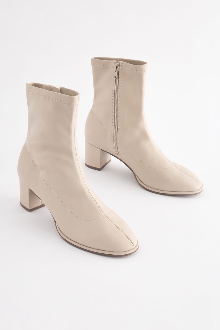 Bone Cream Regular/Wide Fit Forever Comfort® Ankle Sock Boots - Image 1 of 6