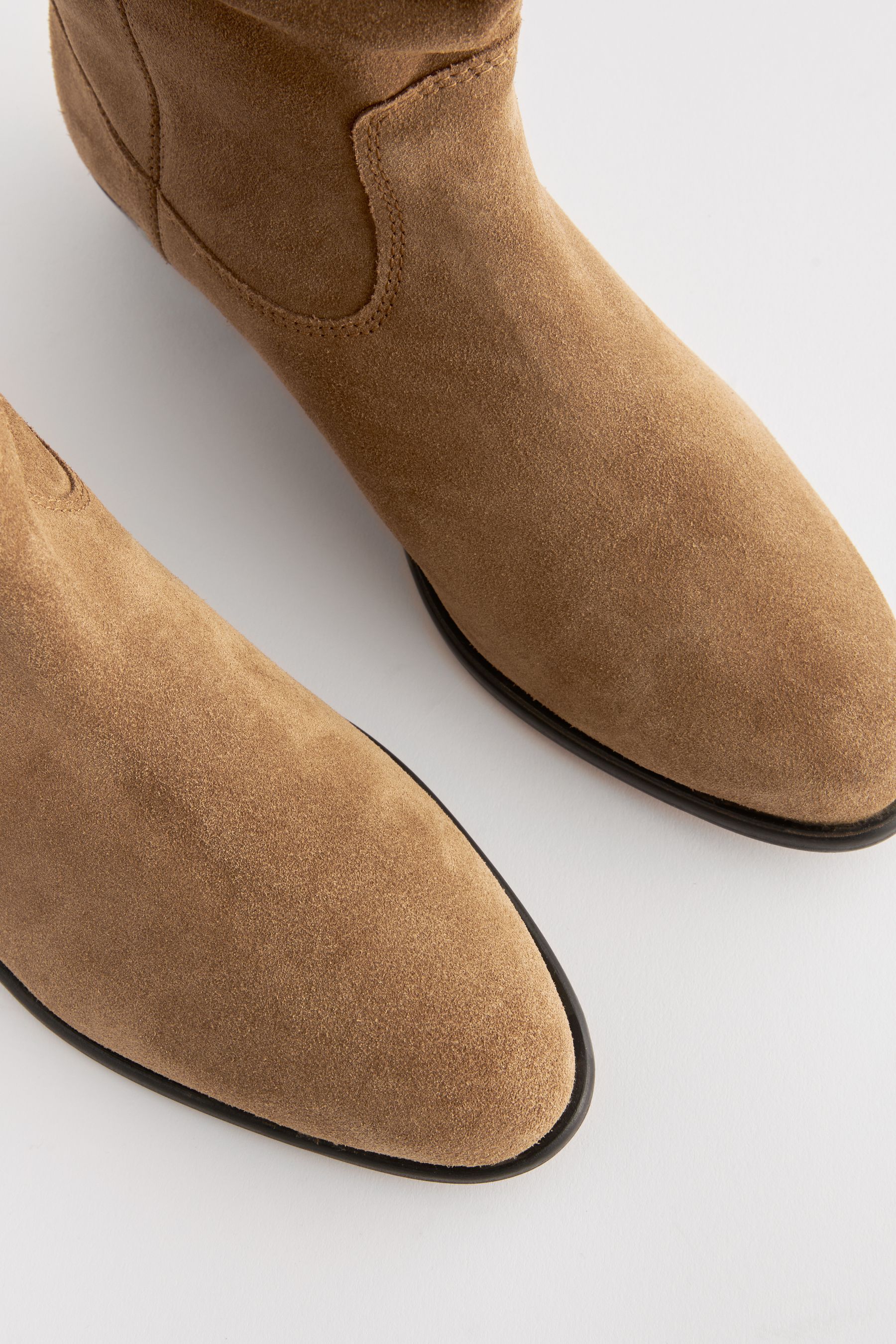 Buy Tan Brown Regular Wide Fit Forever Comfort Slouch Ankle Boots from Next Luxembourg