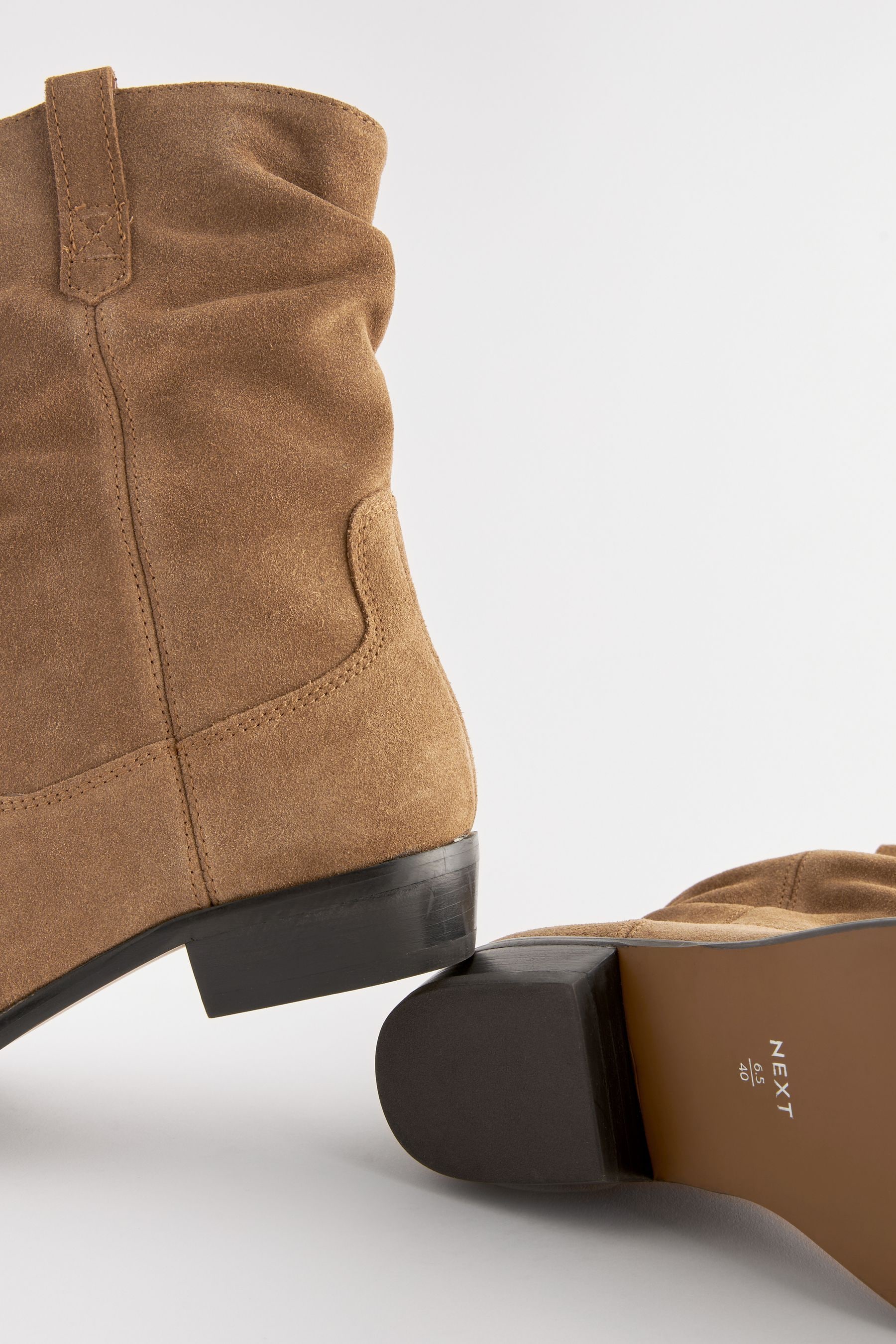 Buy Tan Brown Standard Wide Fit Forever Comfort Suede Slouch Ankle Boots from the Next UK online shop