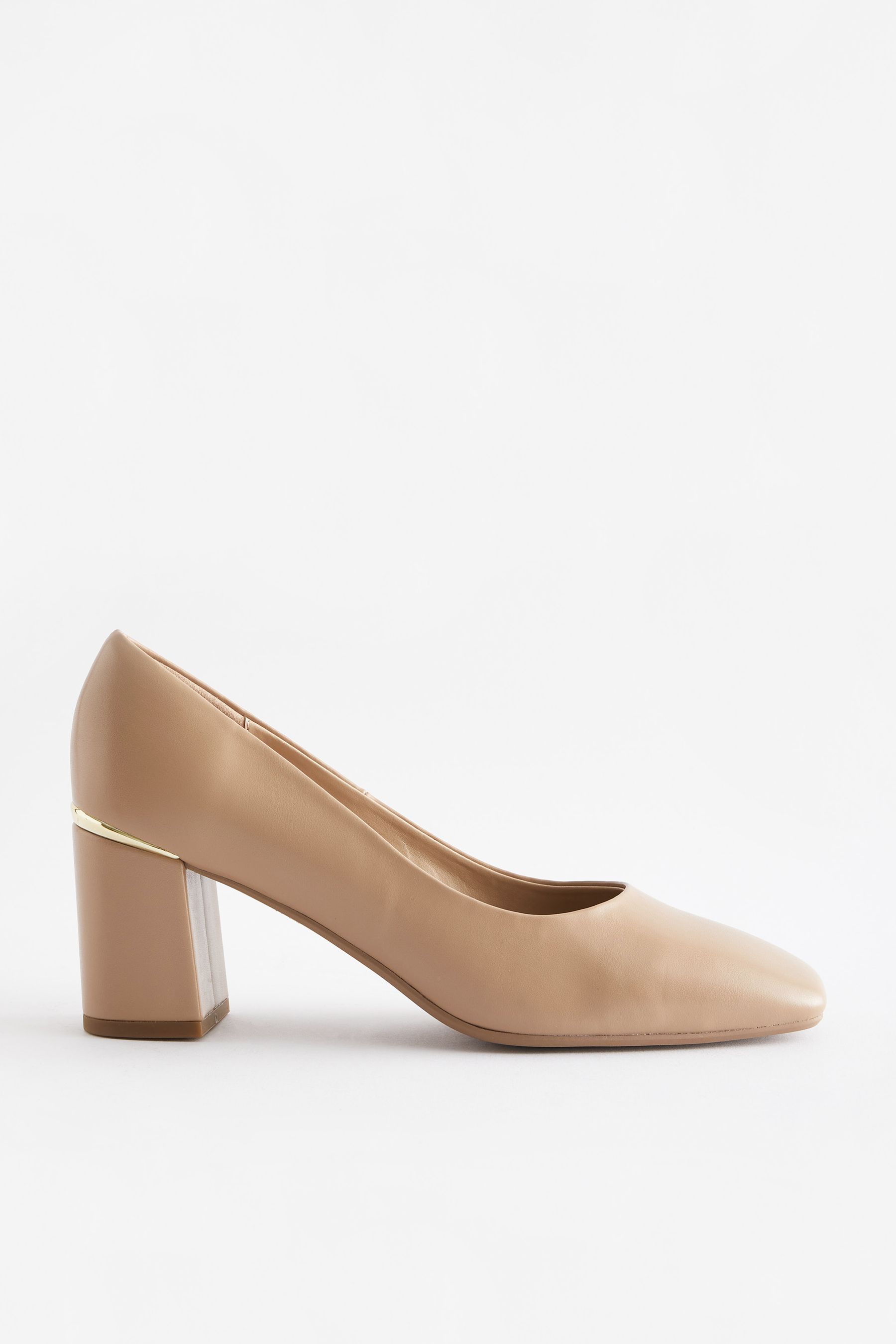 Buy Taupe Natural Regular Wide Fit Forever Comfort Square Toe Court Shoes from Next Luxembourg
