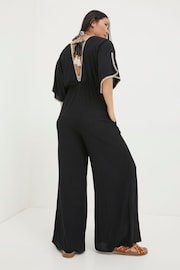 FatFace Selene Black Beach Jumpsuit - Image 3 of 6