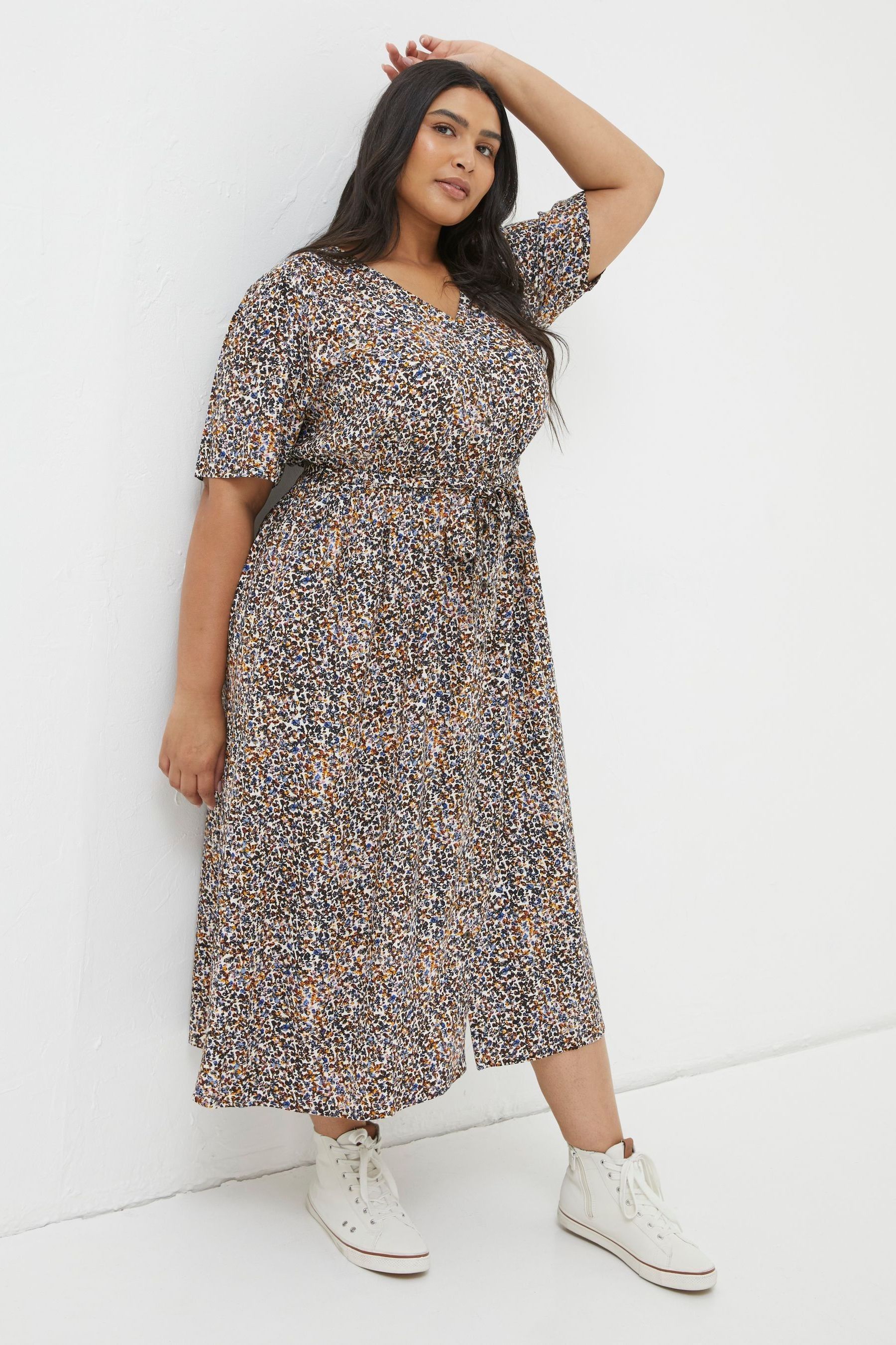 Buy FatFace Multi Dappled Spot Midi Dress from Next Luxembourg