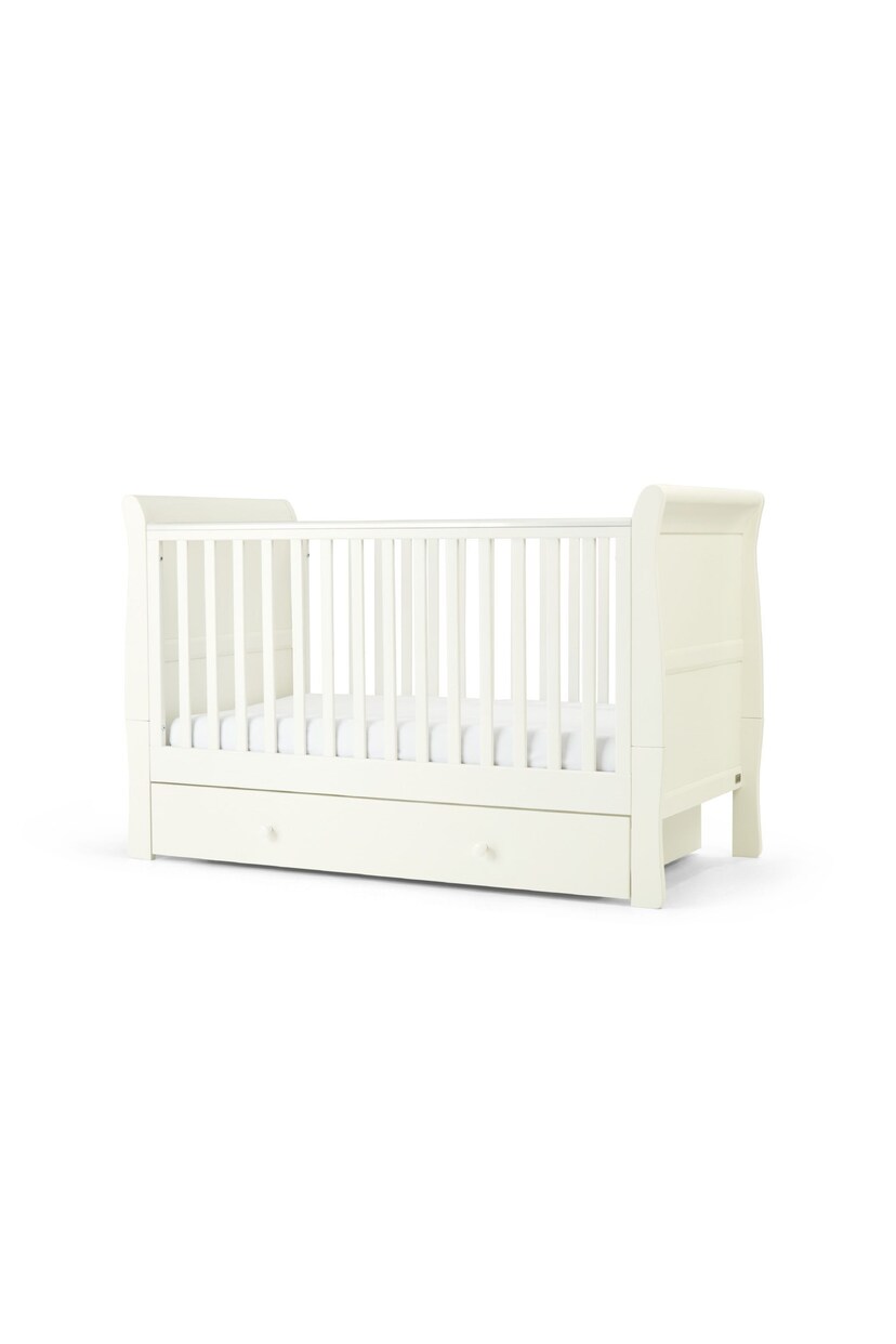 Mamas & Papas White Mia 3 Piece Furniture Cot Bed Range - Image 3 of 11