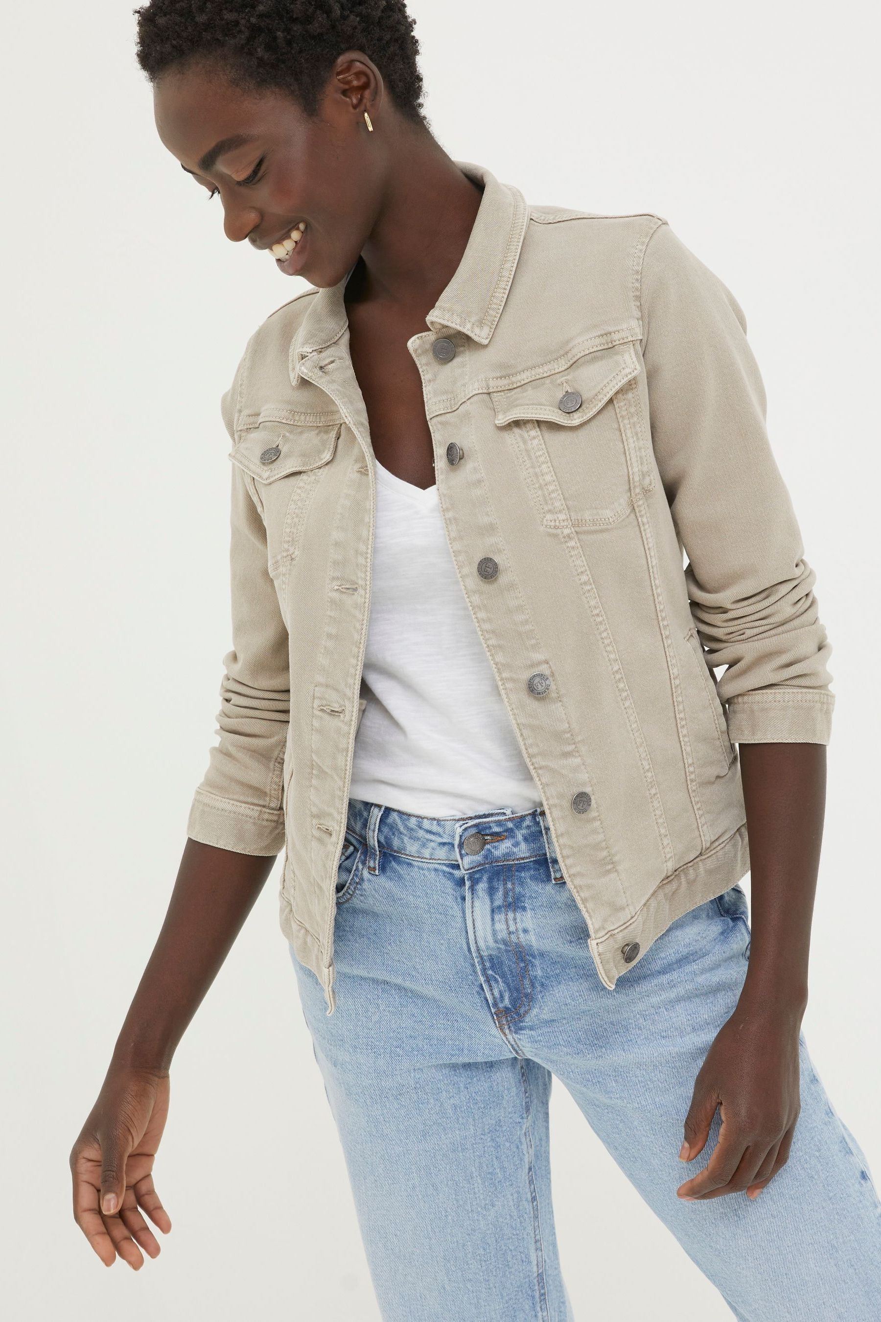 Buy FatFace Tasha Natural Denim Jacket from the Next UK online shop