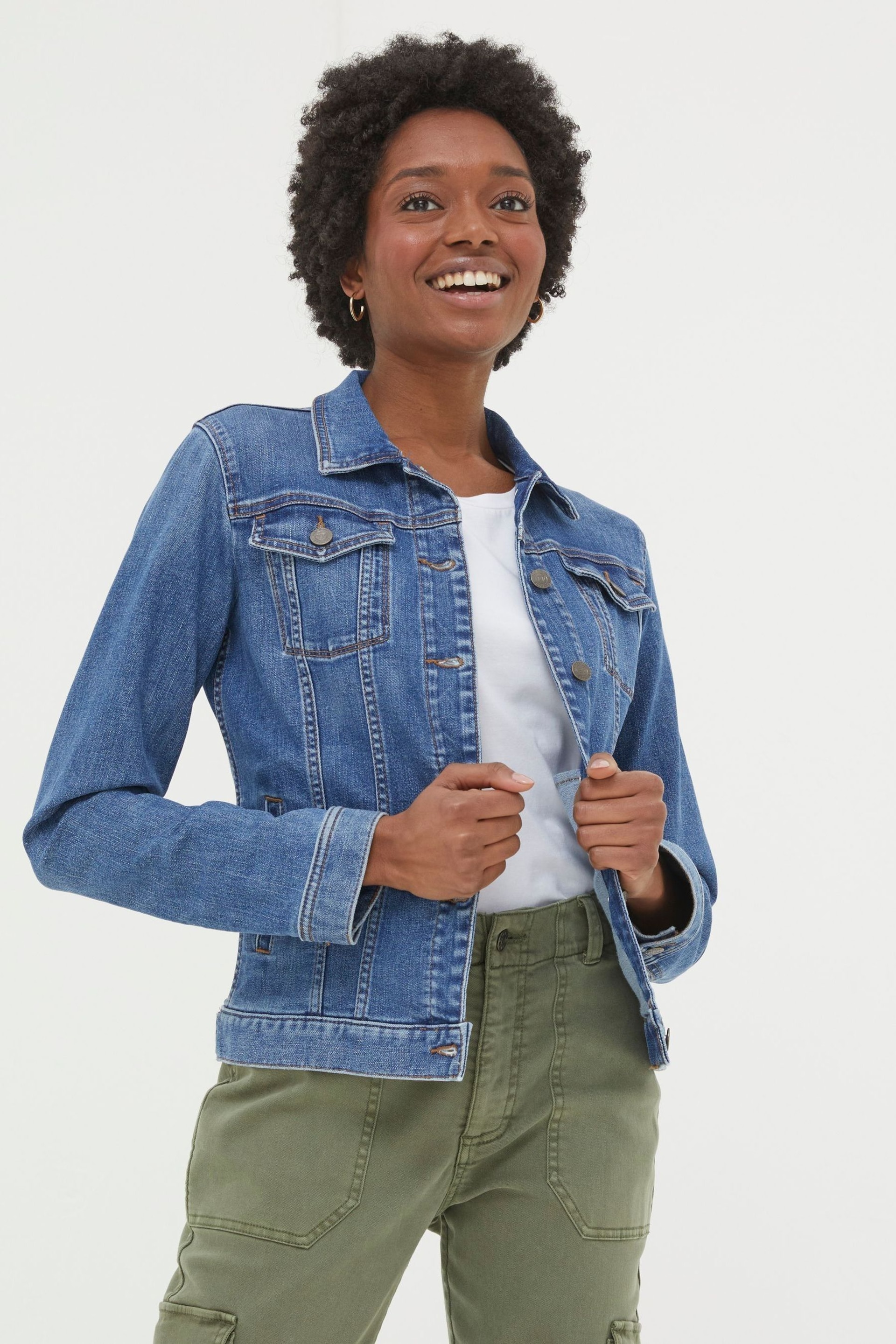 FatFace Blue Denim Jacket - Image 1 of 5